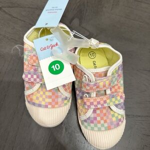 Cat & Jack Colorful Checkered Kids Sneakers